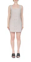 Ciao Lucia Virginie Dress Oatmeal Linen In White