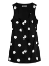 Ciao Lucia Virginie Polka-dot Button-front Dress In Black