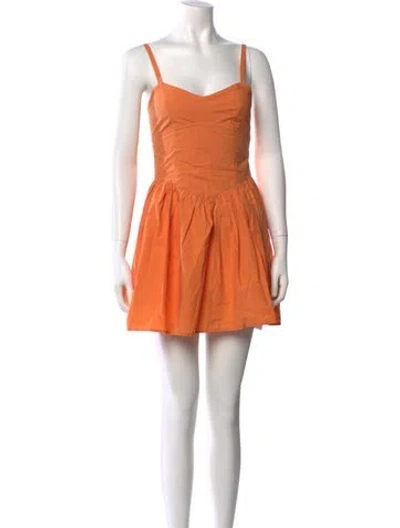 Pre-owned Ciao Lucia V-neck Mini Dress In Orange