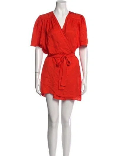 Pre-owned Ciao Lucia V-neck Mini Dress In Red