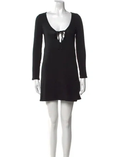 Pre-owned Ciao Lucia V-neck Mini Dress W/ Tags In Black