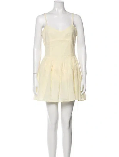 Pre-owned Ciao Lucia V-neck Mini Dress In Yellow
