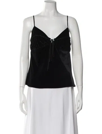 Pre-owned Ciao Lucia V-neck Sleeveless Top In Black
