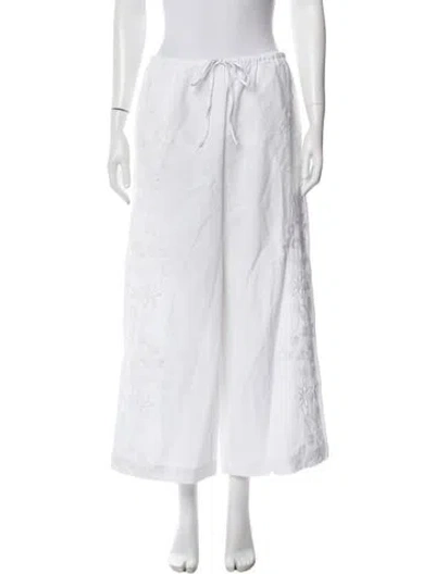 Pre-owned Ciao Lucia Wide Leg Pants In White