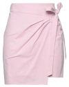 Ciao Lucia ! Woman Mini Skirt Pink Size L Cotton