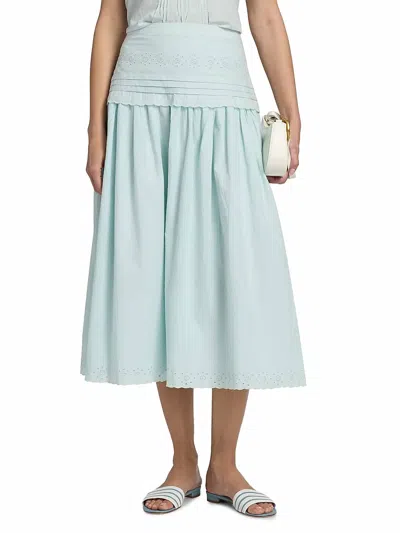 Ciao Lucia Women's Irati Embroidered Cotton Skirt In Baby Blue