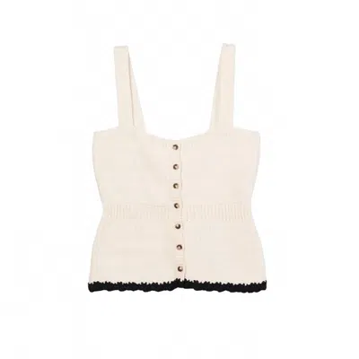 Ciao Lucia Women's Iren Top In Beige In White