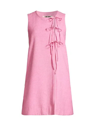 Ciao Lucia Women's Primavera Tie-bow Shift Minidress In Pink