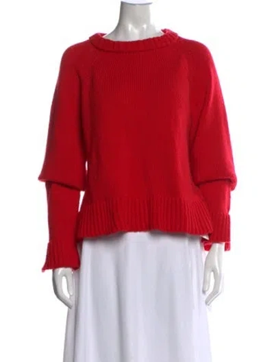 Pre-owned Ciao Lucia Wool Crew Neck Sweater In Red