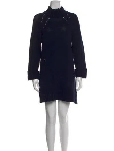 Pre-owned Ciao Lucia Wool Mini Dress In Black