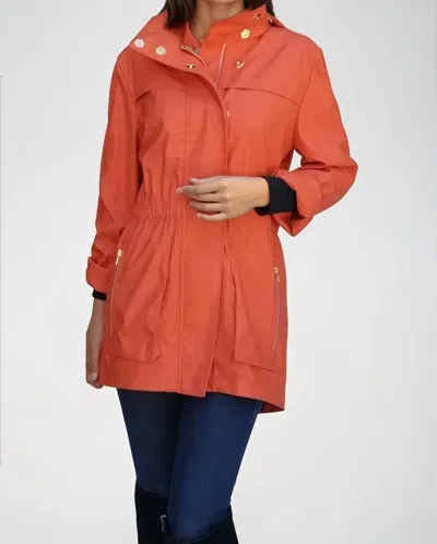 Ciao-milano Anna Waterproof Jacket In Orange