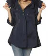 Ciao-milano Savina Anorak Water Resistant Jacket In Navy In Blue