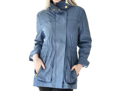 Ciao-milano Tess Rain Jacket In French Blue In Multi