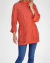 Ciao-milano Tess Rain Jacket In Hermes Orange In Multi