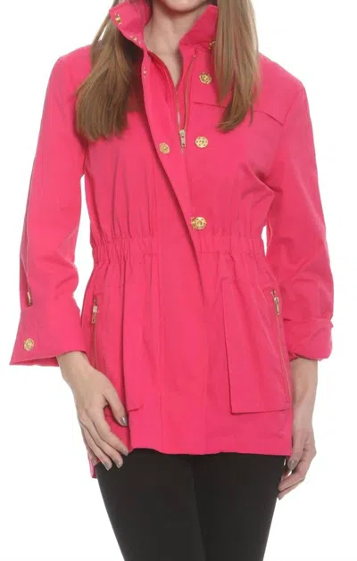 Ciao-milano Tess Rain Jacket In Hot Pink