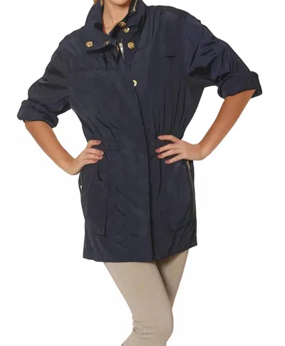 Ciao-milano Tess Rain Jacket In Navy In Blue