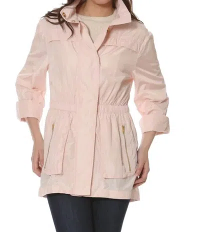 Ciao-milano Tess Rain Jacket In Pink Blush In Multi