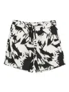 Ciaran Printed Deck Shorts In White