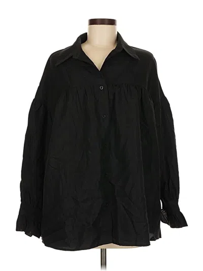 Pre-owned Cicy Bell 3/4 Sleeve Blouse In Black