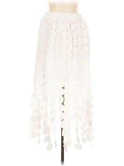 Pre-owned Cicy Bell Formal Skirt In White