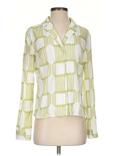 Pre-owned Cider 3/4 Sleeve Blouse In Green