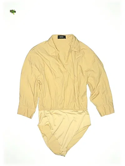 Pre-owned Cider 3/4 Sleeve Button Down Shirt In Yellow