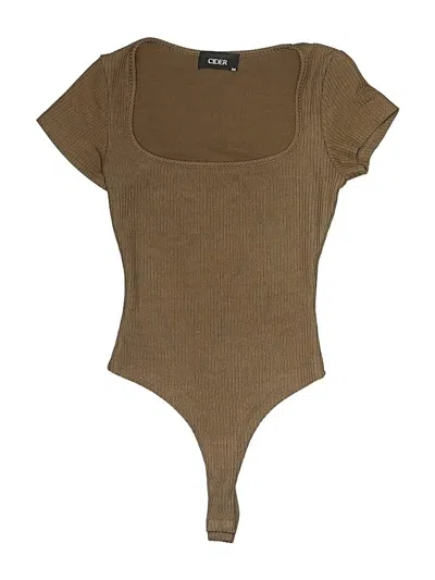 Pre-owned Cider Bodysuit In Brown