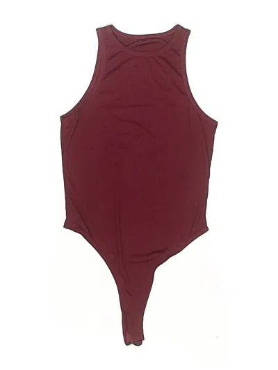 Pre-owned Cider Bodysuit In Burgundy
