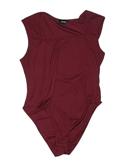 Pre-owned Cider Bodysuit In Burgundy