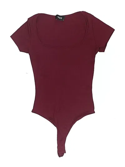 Pre-owned Cider Bodysuit In Burgundy