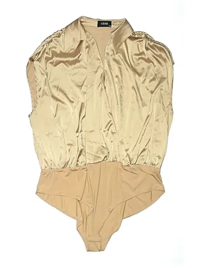 Pre-owned Cider Bodysuit In Gold