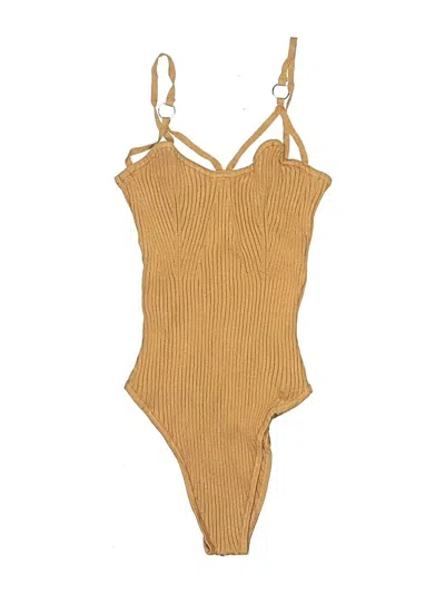 Pre-owned Cider Bodysuit In Gold
