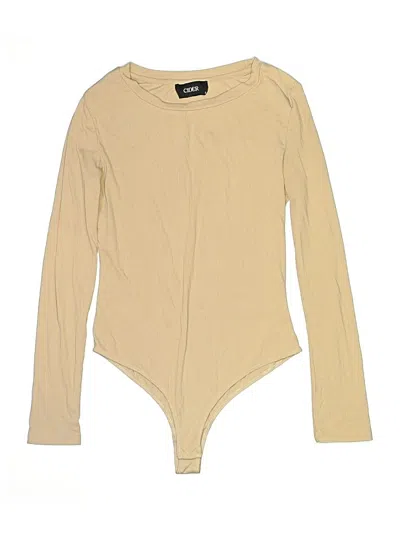 Pre-owned Cider Bodysuit In Tan