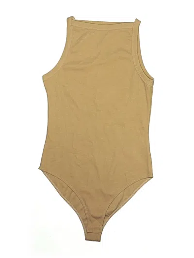 Pre-owned Cider Bodysuit In Tan