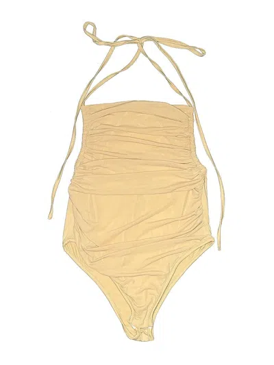 Pre-owned Cider Bodysuit In Yellow