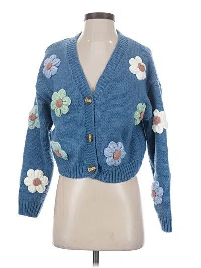 Pre-owned Cider Cardigan Sweater In Blue