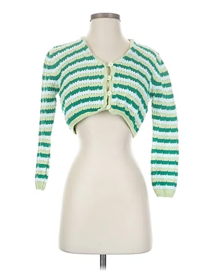 Pre-owned Cider Cardigan Sweater In Green