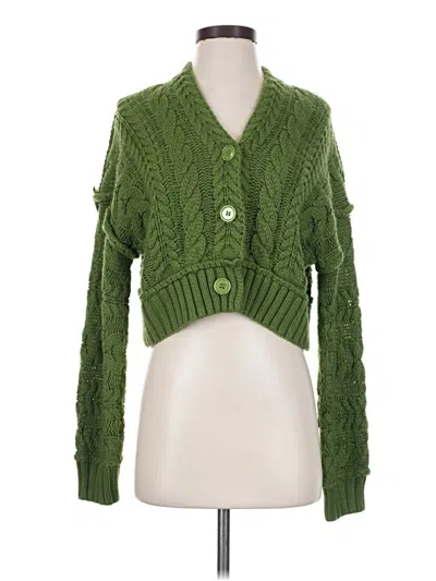 Pre-owned Cider Cardigan Sweater In Green