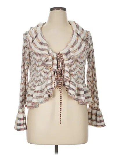 Pre-owned Cider Cardigan Sweater In White