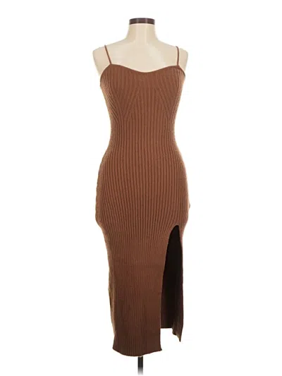 Pre-owned Cider Casual Dress In Brown