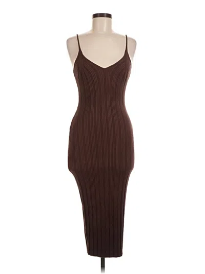 Pre-owned Cider Casual Dress In Brown