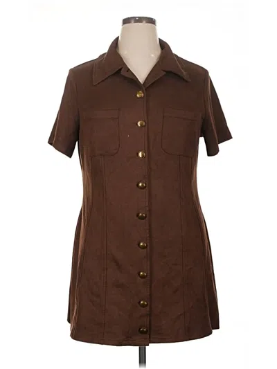 Pre-owned Cider Casual Dress In Brown