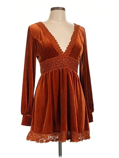 Pre-owned Cider Casual Dress In Brown