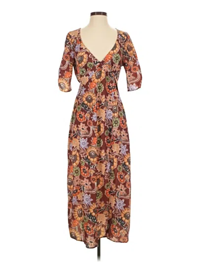 Pre-owned Cider Casual Dress In Brown