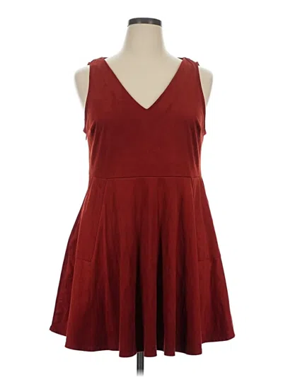 Pre-owned Cider Casual Dress In Burgundy