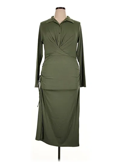 Pre-owned Cider Casual Dress In Green