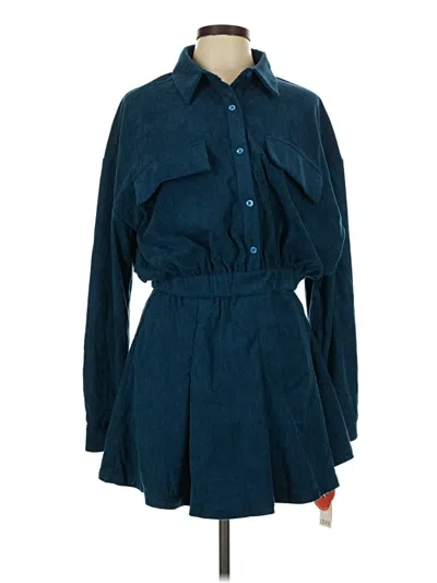 Pre-owned Cider Casual Dress In Teal