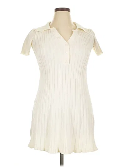 Pre-owned Cider Casual Dress In White