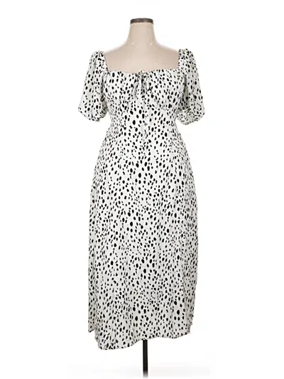 Pre-owned Cider Casual Dress In White