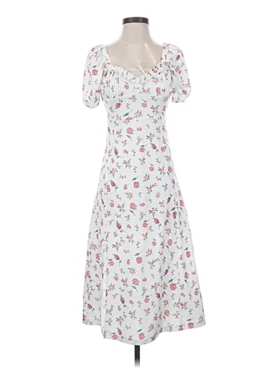 Pre-owned Cider Casual Dress In White